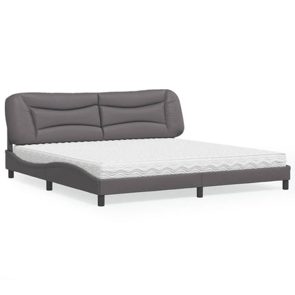 seng med madras Hvar 200x200 cm kunstlæder grå