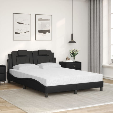 seng Viana med madras 120x200 cm kunstlæder sort