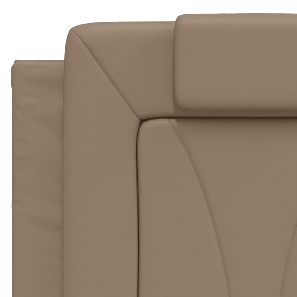 seng Viana med madras 120x200 cm kunstlæder cappuccinofarvet