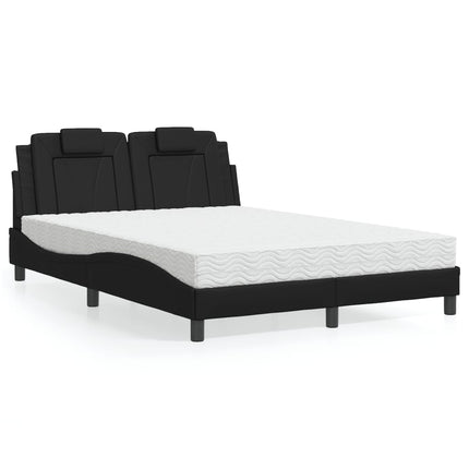 seng Viana med madras 140x190 cm kunstlæder sort