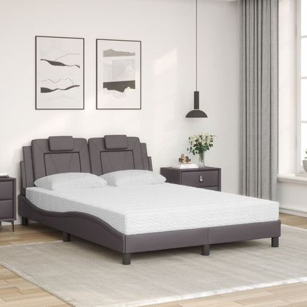 seng Viana med madras 140x200 cm kunstlæder grå