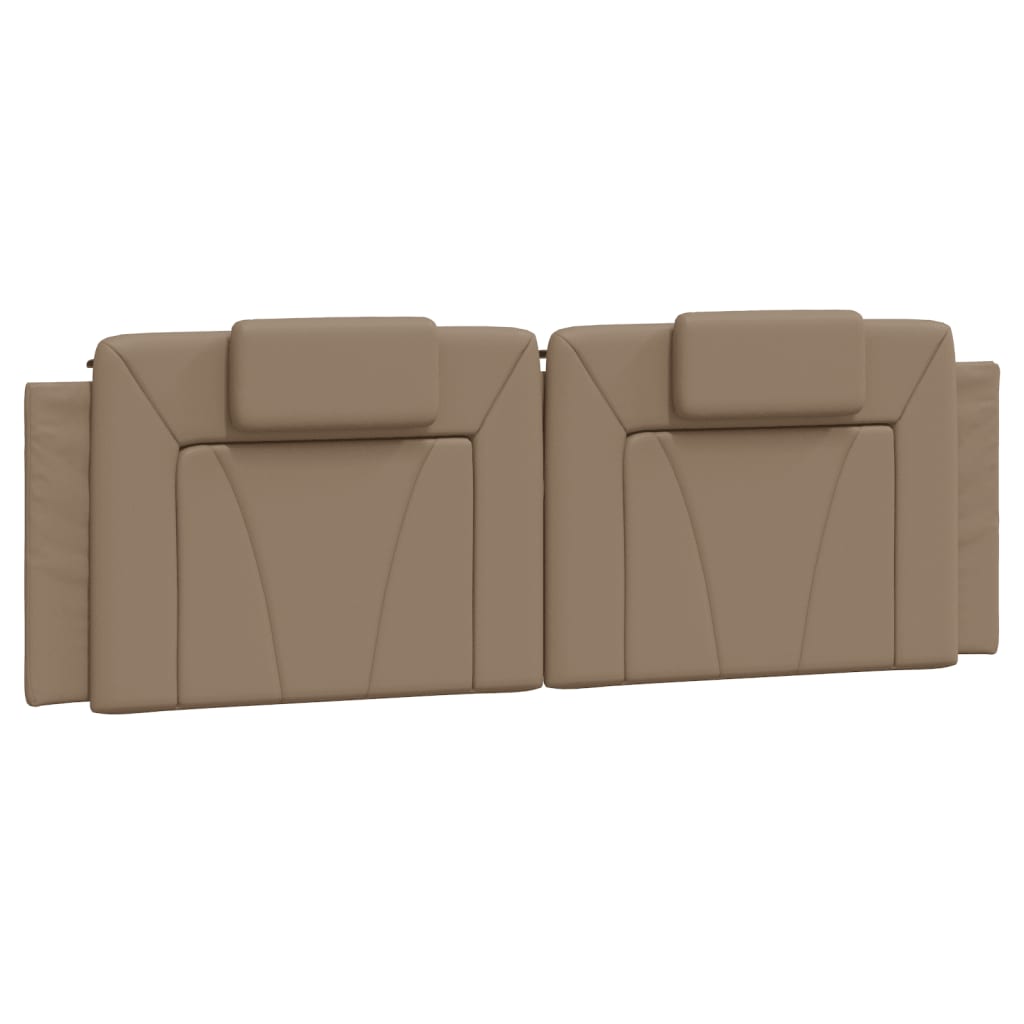 seng Viana med madras 160x200 cm kunstlæder cappuccinofarvet