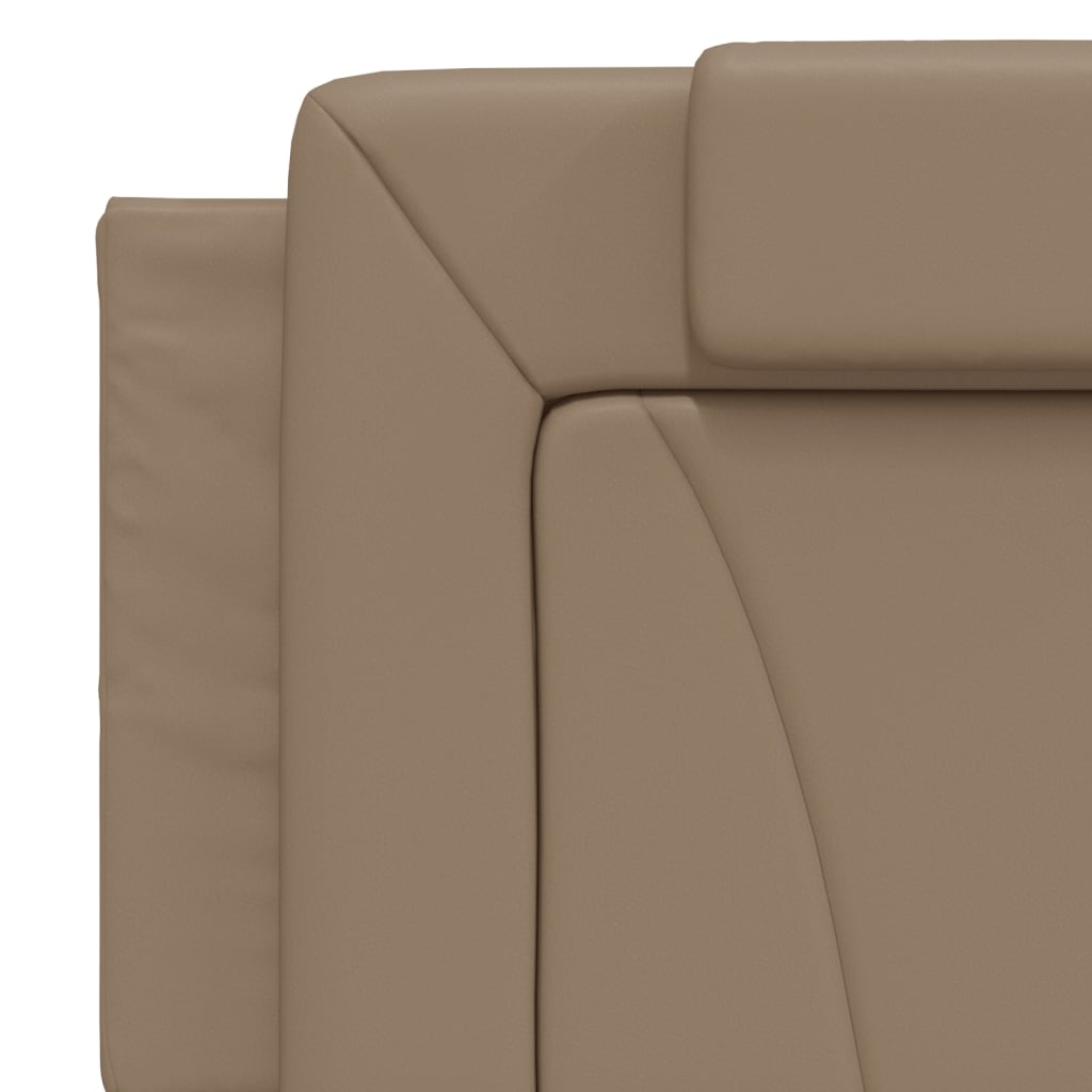 seng Viana med madras 160x200 cm kunstlæder cappuccinofarvet