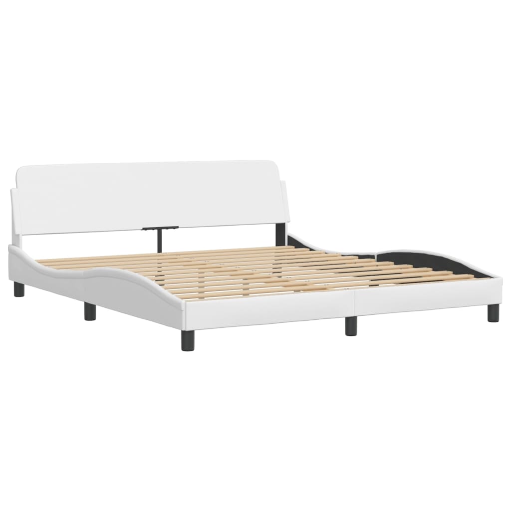 seng Viana med madras 180x200 cm kunstlæder hvid