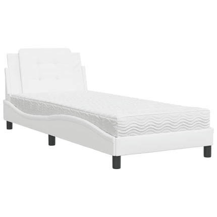 sengeramme uden madras Zadar 90x190 cm kunstlæder hvid