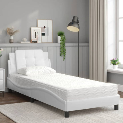 sengeramme uden madras Zadar 90x190 cm kunstlæder hvid
