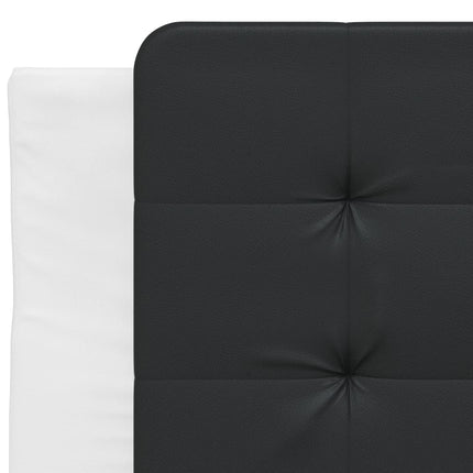 sengeramme uden madras Zadar 90x190 cm kunstlæder hvid og sort