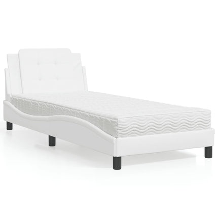 sengeramme uden madras Zadar 90x200 cm kunstlæder hvid