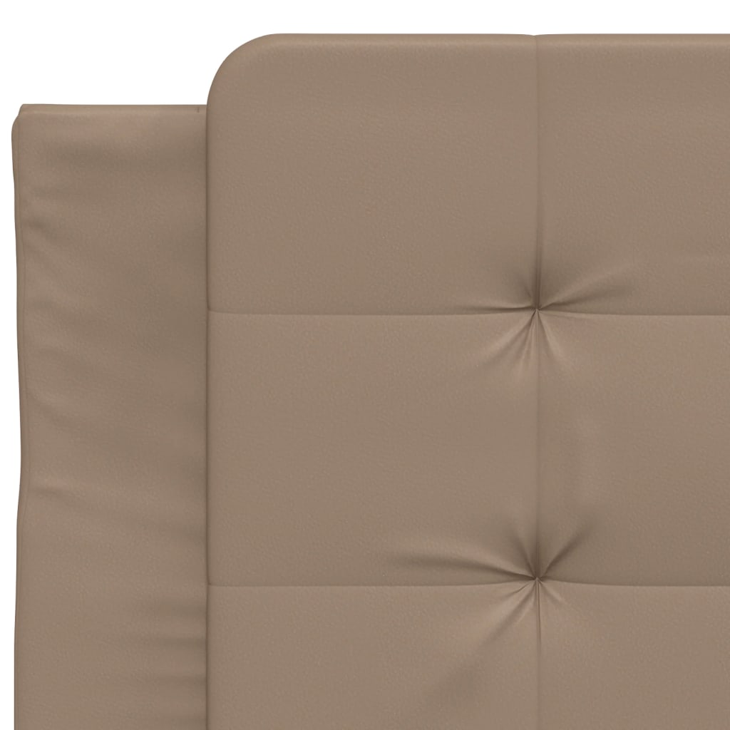sengeramme uden madras Zadar 90x200 cm kunstlæder cappuccinofarvet