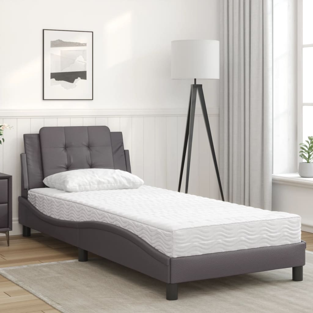 sengeramme uden madras Zadar 100x200 cm kunstlæder grå