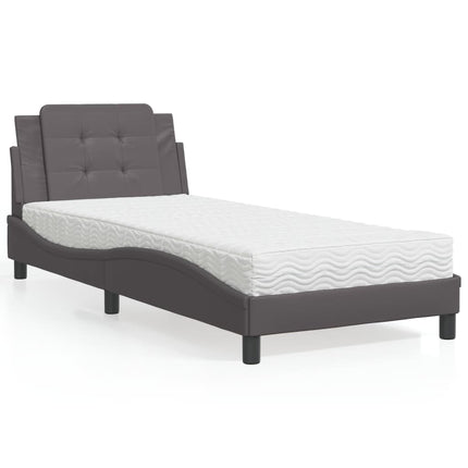 sengeramme uden madras Zadar 100x200 cm kunstlæder grå