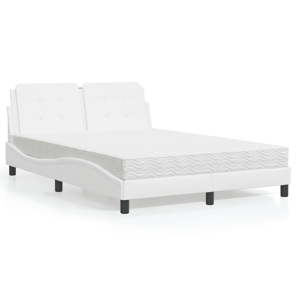 sengeramme uden madras Zadar 140x190 cm kunstlæder hvid