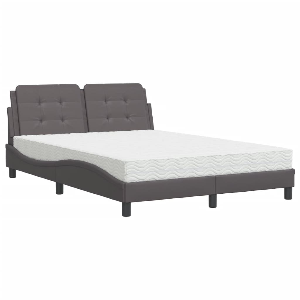sengeramme uden madras Zadar 140x190 cm kunstlæder grå