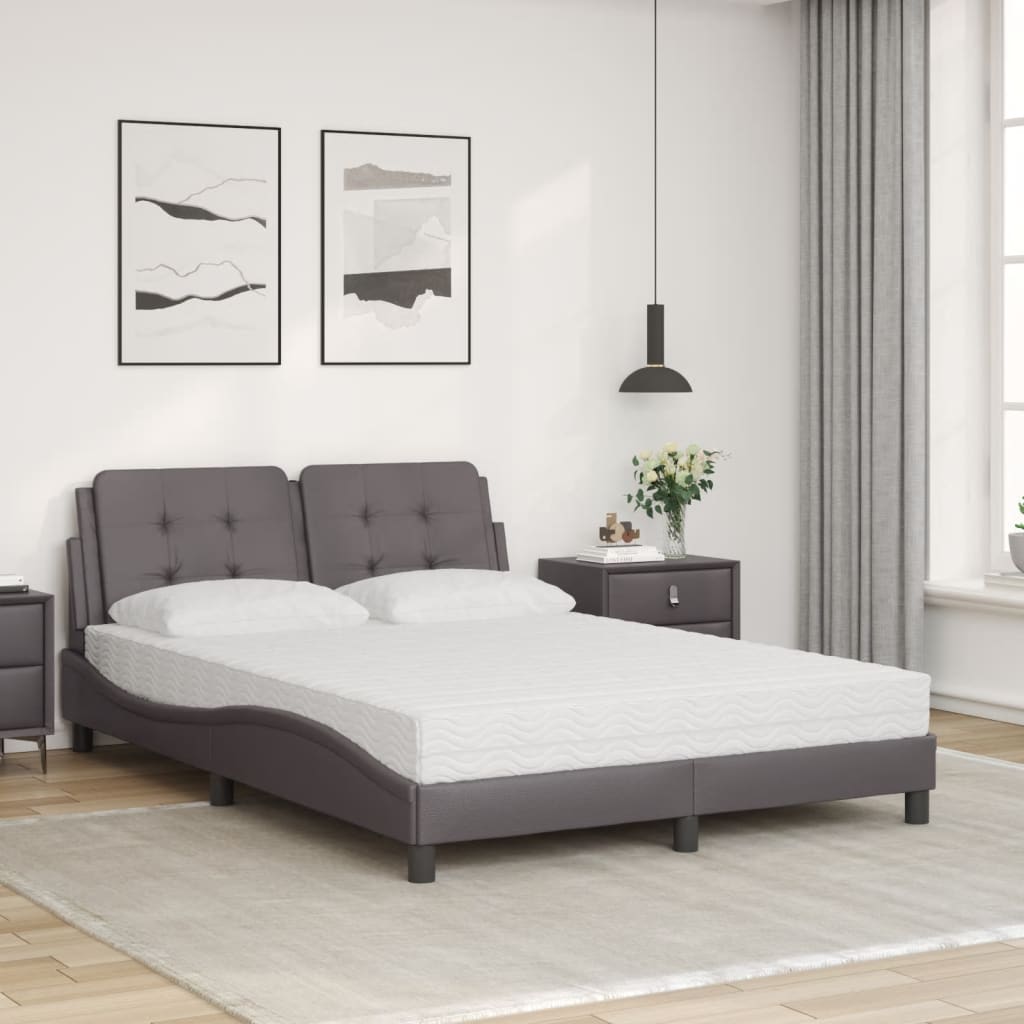 sengeramme uden madras Zadar 140x190 cm kunstlæder grå