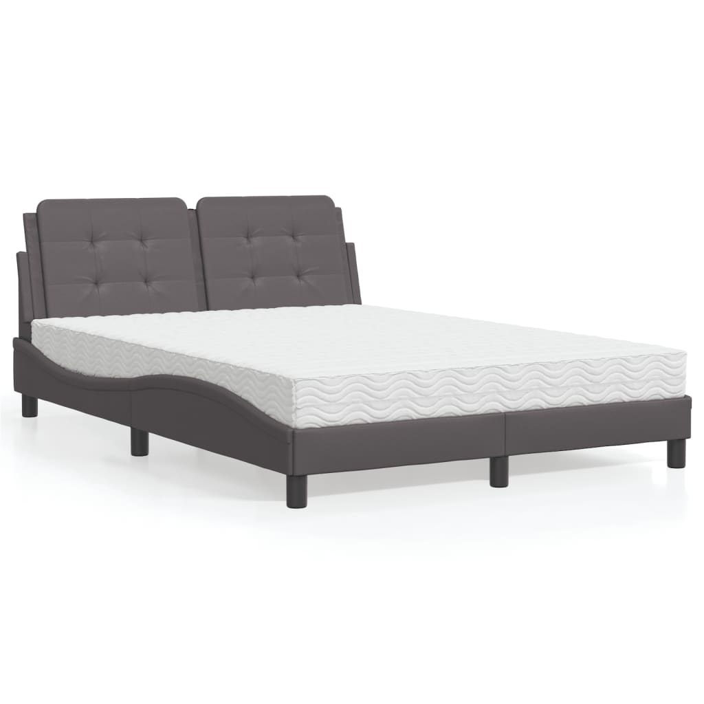 sengeramme uden madras Zadar 140x190 cm kunstlæder grå