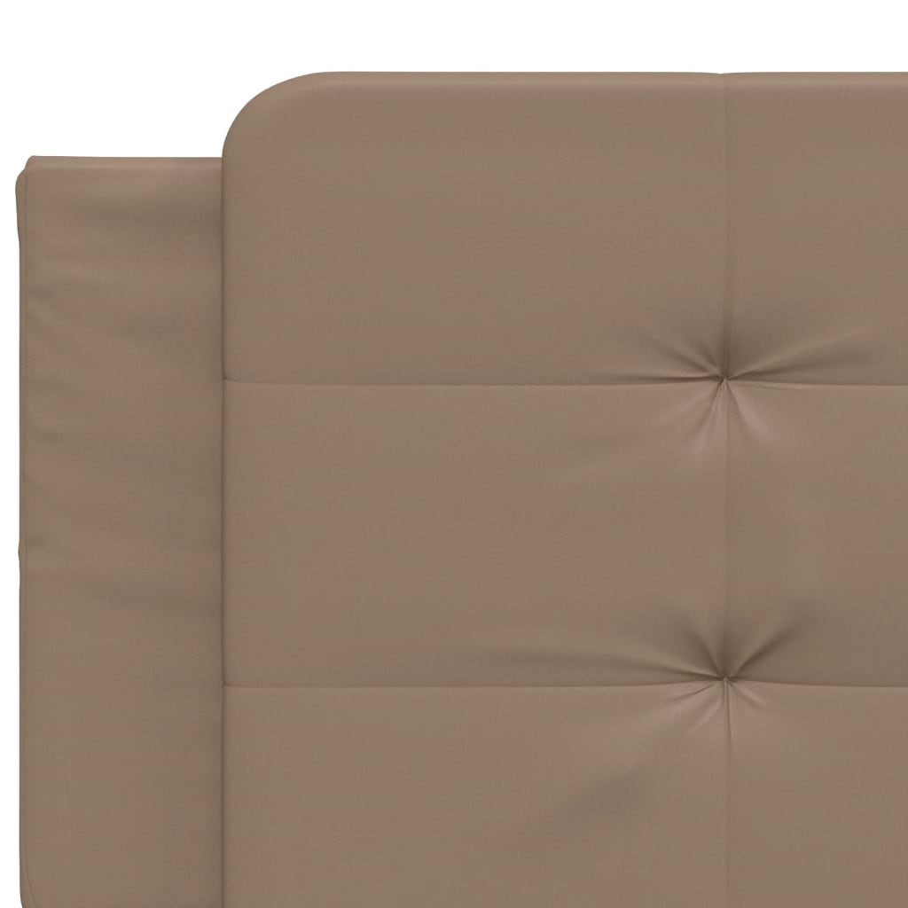 seng med madras Zadar 200x200 cm kunstlæder cappuccinofarvet