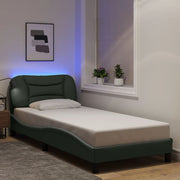 sengeramme med LED uden madras Hvar 90x190 cm stof mørkegrå