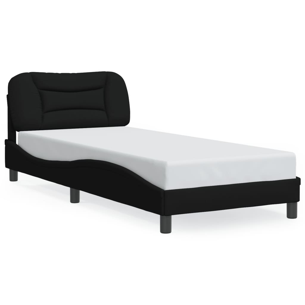 sengeramme med LED uden madras Hvar 90x190 cm stof sort