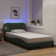 sengeramme med LED uden madras Hvar 100x200 cm stof mørkegrå