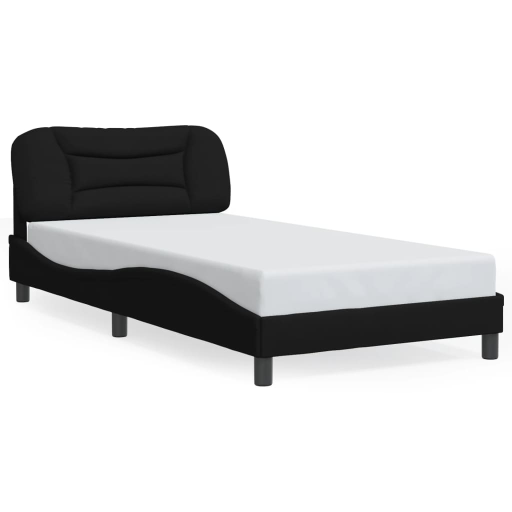 sengeramme med LED uden madras Hvar 100x200 cm stof sort
