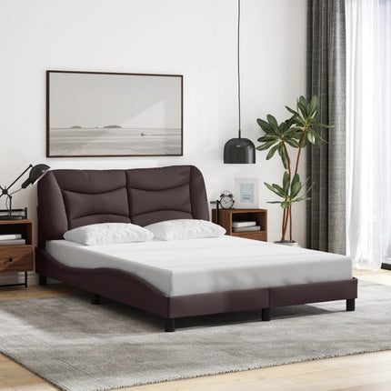 sengeramme med LED uden madras Hvar 120x200 cm stof mørkebrun