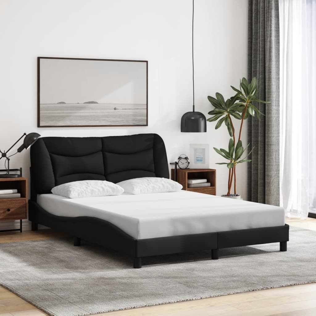 sengeramme med LED uden madras Hvar 140x190 cm stof sort