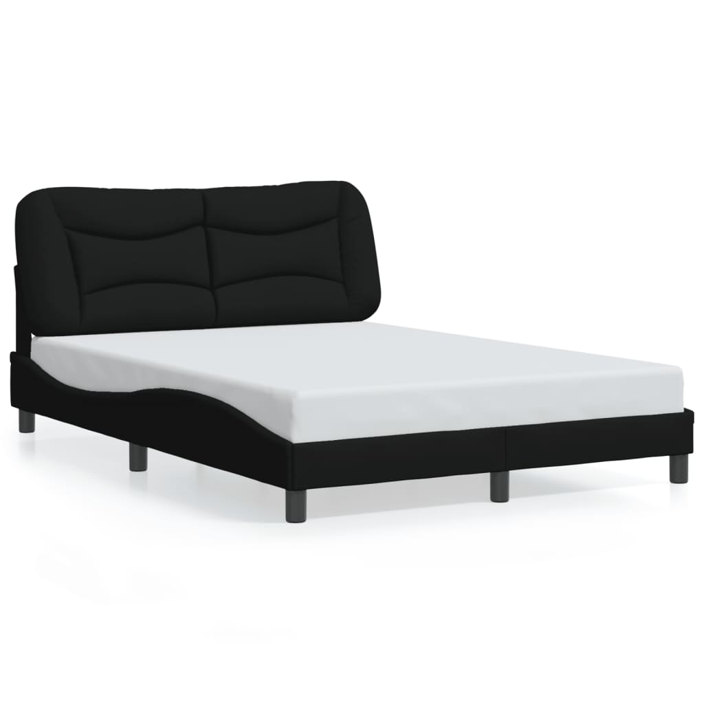 sengeramme med LED uden madras Hvar 140x190 cm stof sort