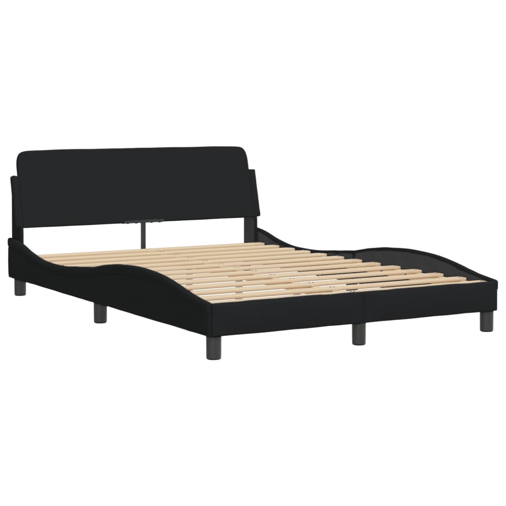sengeramme med LED uden madras Hvar 140x190 cm stof sort