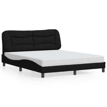 sengeramme med LED uden madras Hvar 160x200 cm stof sort