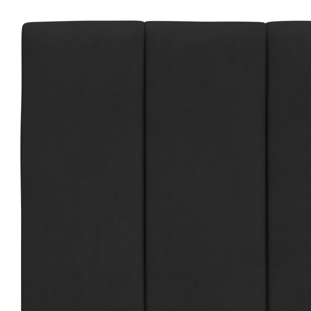 sengeramme med LED uden madras Hanko 80x200 cm velour sort