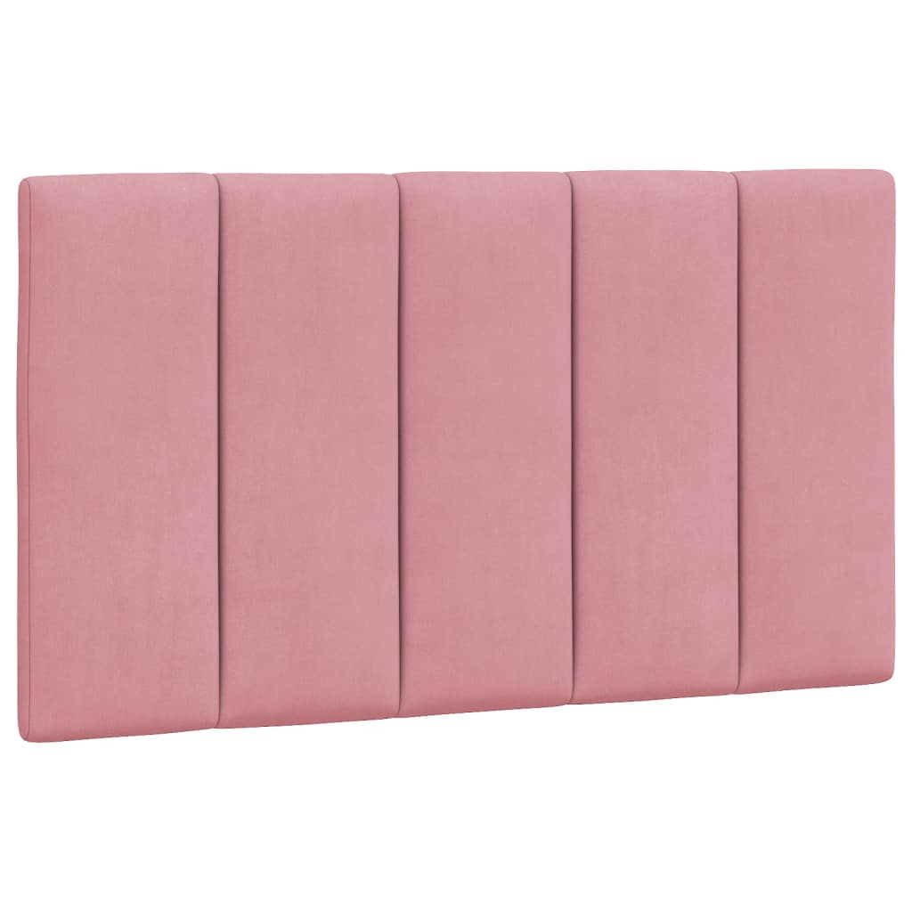sengeramme med LED uden madras Hanko 80x200 cm velour pink