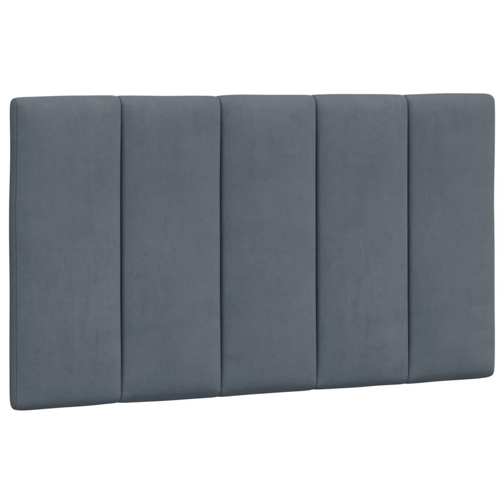 sengeramme med LED uden madras Hanko 90x200 cm velour mørkegrå