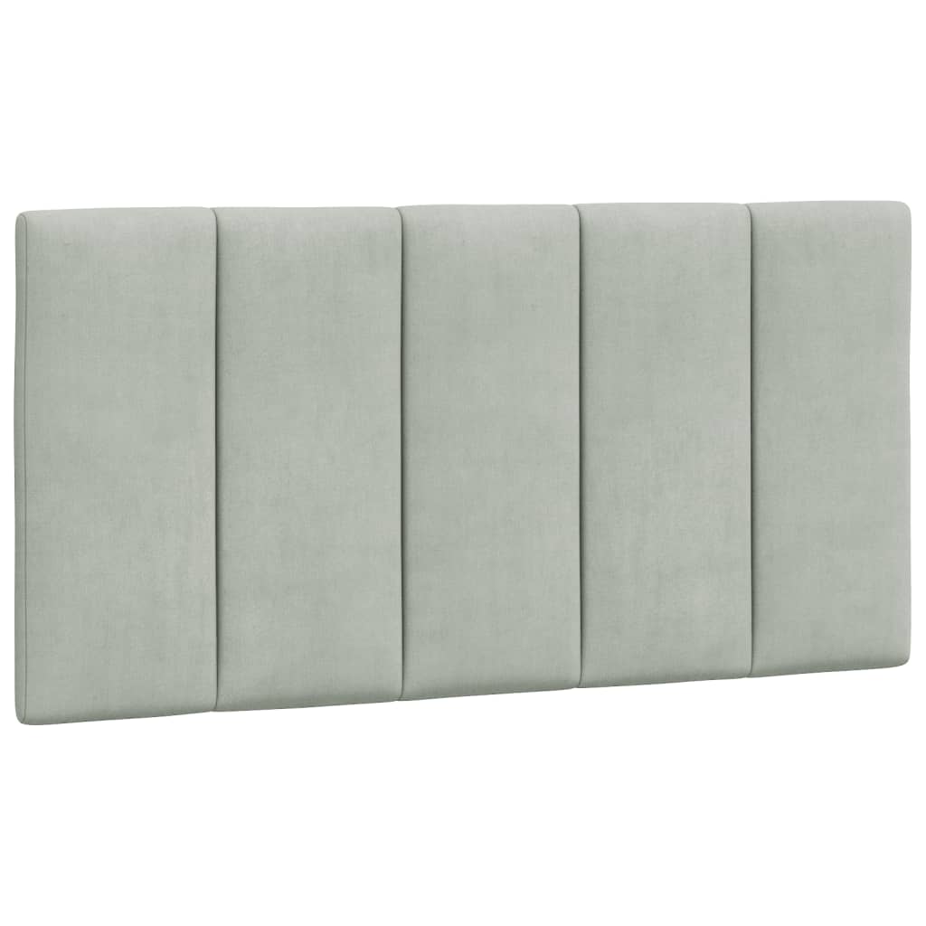 sengeramme med LED uden madras Hanko 100x200 cm velour lysegrå