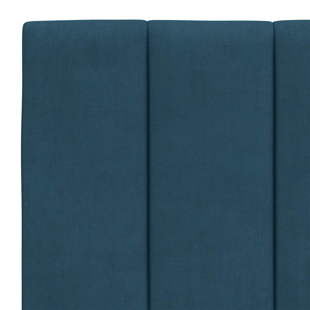 sengeramme med LED uden madras Hanko 120x200 cm velour blå