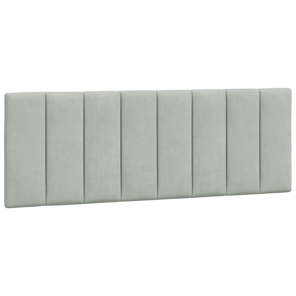 sengeramme med LED uden madras Hanko 140x190 cm velour lysegrå