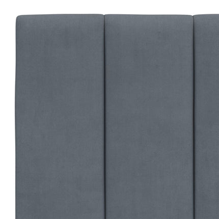 sengeramme med LED uden madras Hanko 140x190 cm velour mørkegrå