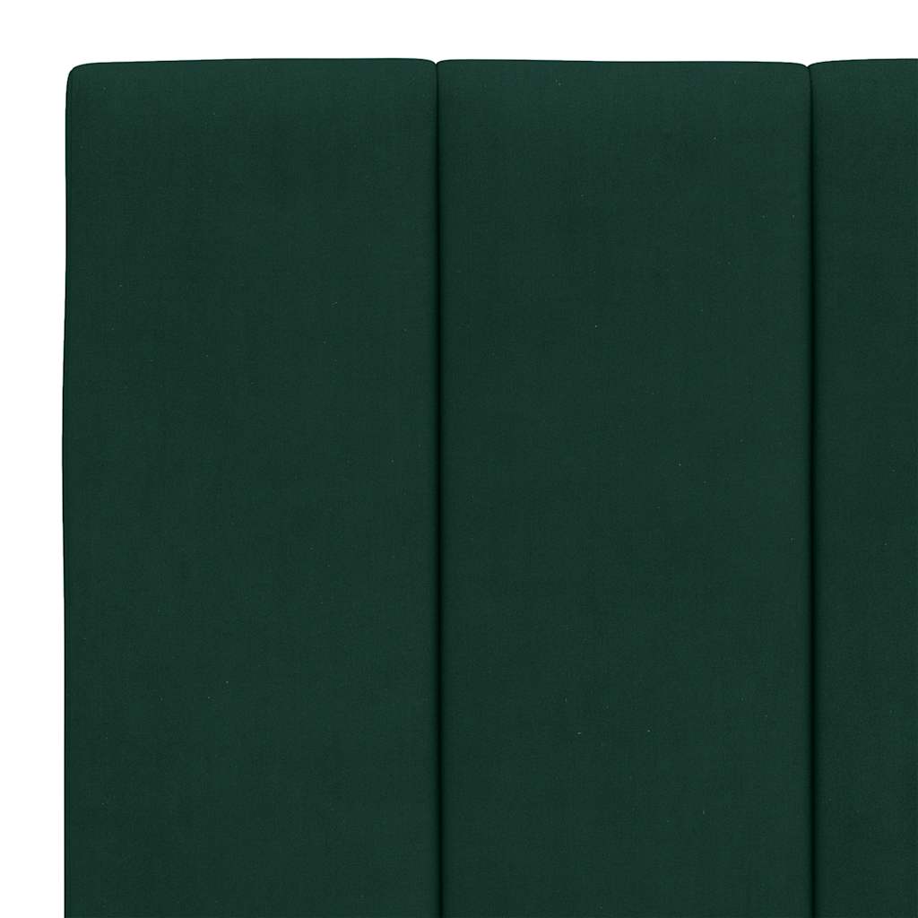 sengeramme med LED uden madras Hanko 140x190 cm velour mørkegrøn