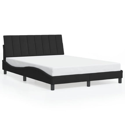 sengeramme med LED uden madras Hanko 140x200 cm velour sort