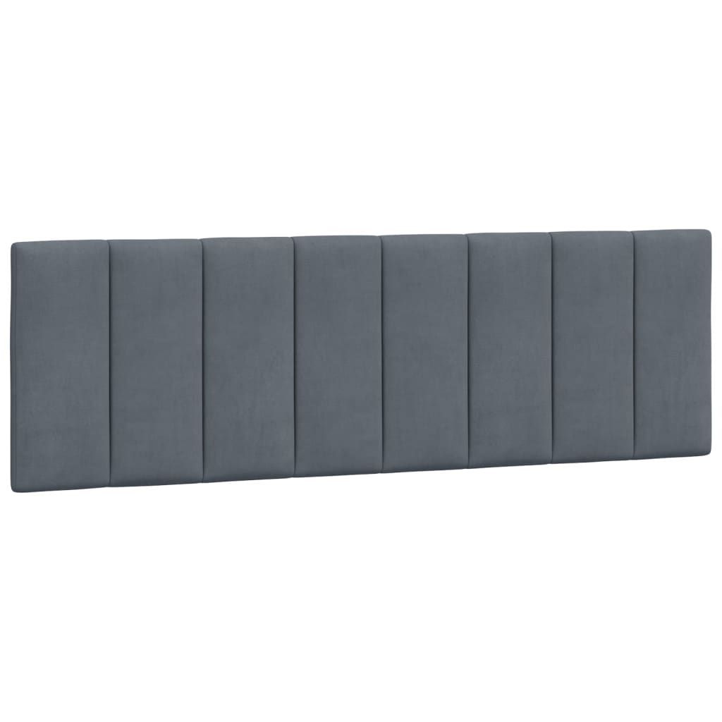sengeramme med LED uden madras Hanko 160x200 cm velour mørkegrå