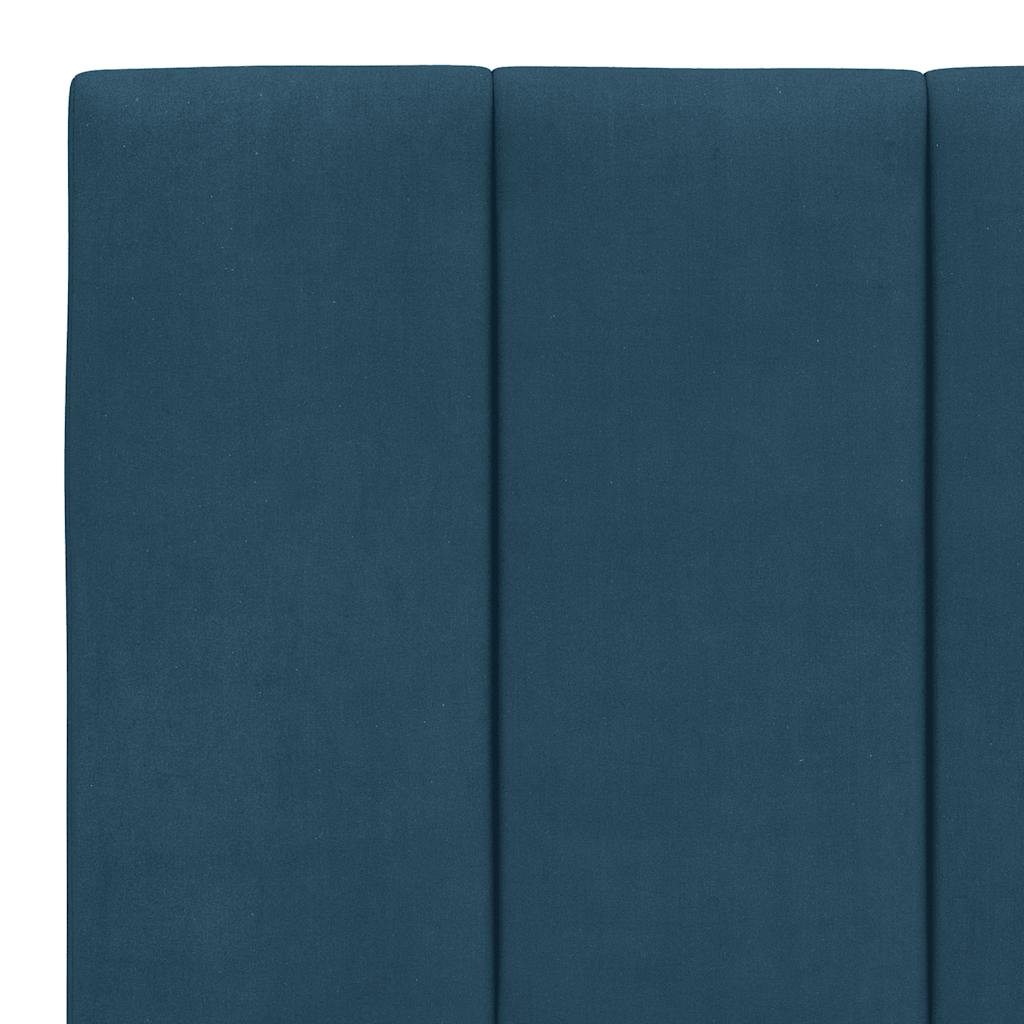 sengeramme med LED uden madras Hanko 160x200 cm velour blå