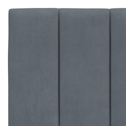 sengeramme med LED uden madras Hanko 148x200 cm velour mørkegrå