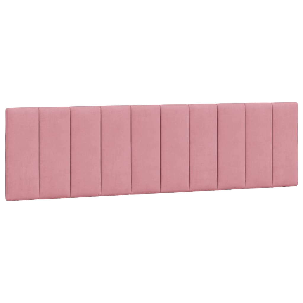 sengeramme med LED uden madras Hanko 180x200 cm velour pink