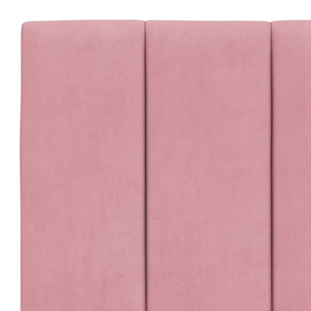 sengeramme med LED uden madras Hanko 180x200 cm velour pink