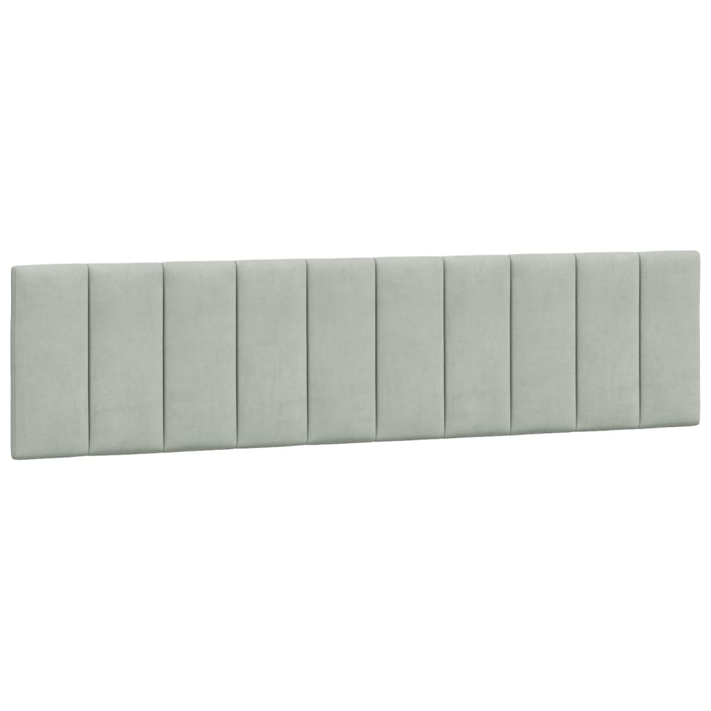 sengeramme med LED uden madras Hanko 200x200 cm velour lysegrå