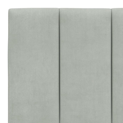 sengeramme med LED uden madras Hanko 200x200 cm velour lysegrå