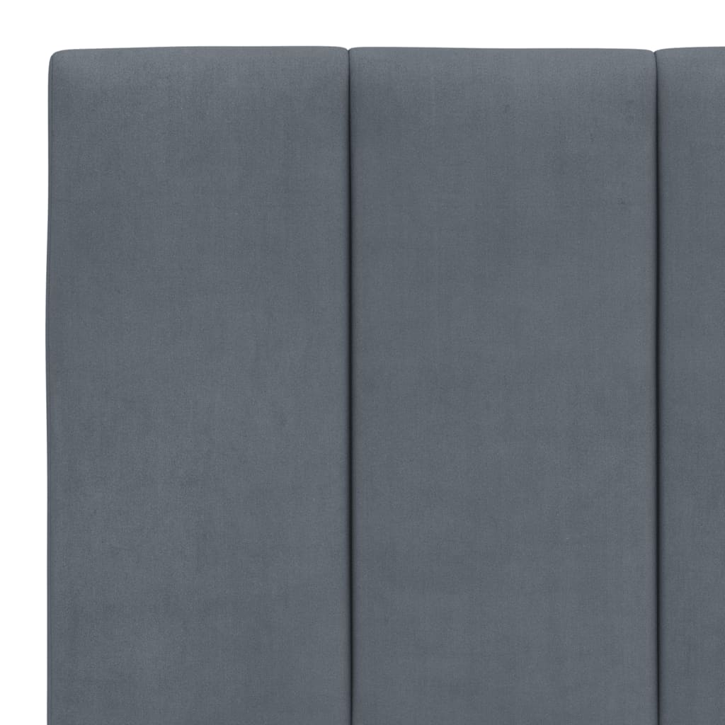 sengeramme med LED uden madras Hanko 200x200 cm velour mørkegrå