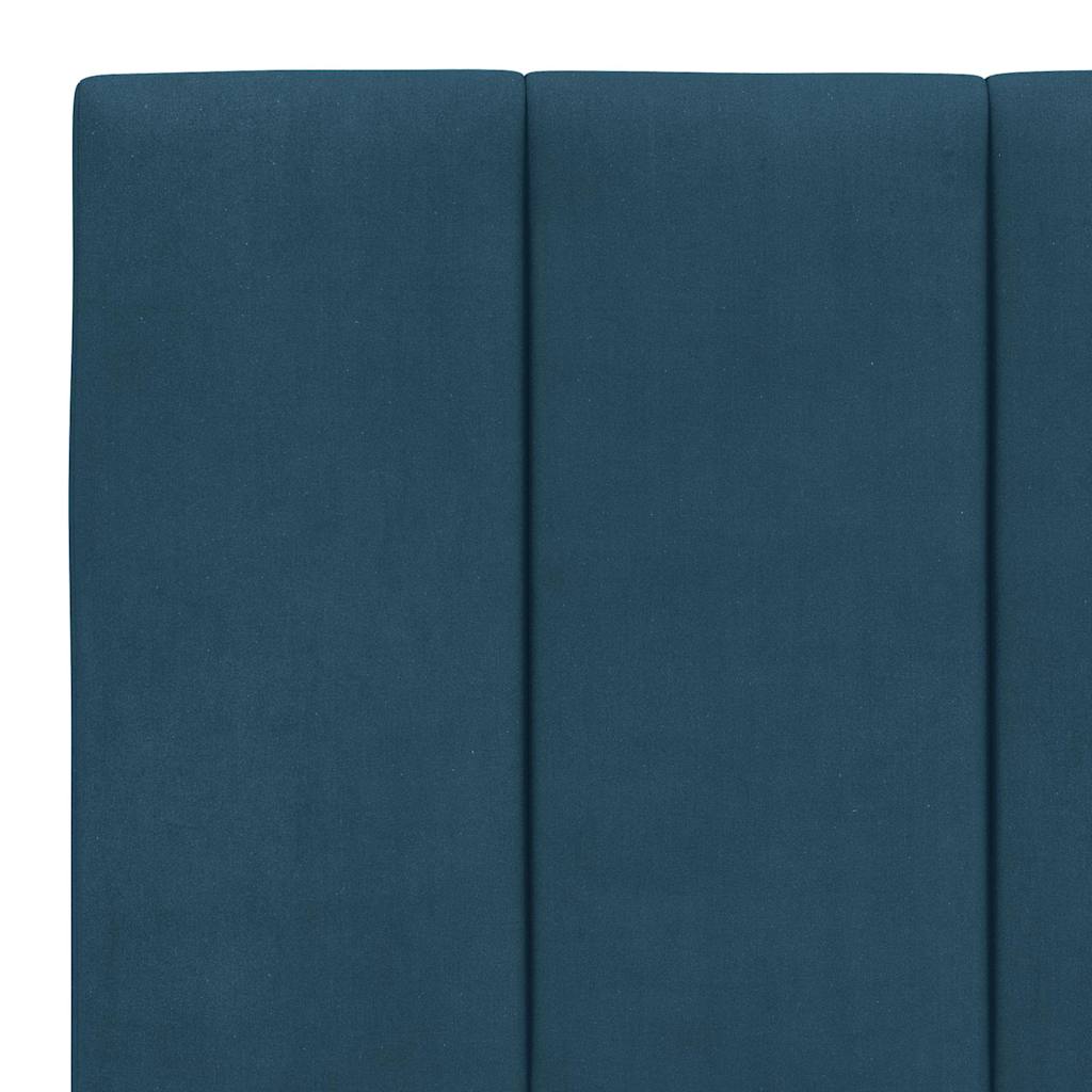 sengeramme med LED uden madras Hanko 160x200 cm velour lyseblå