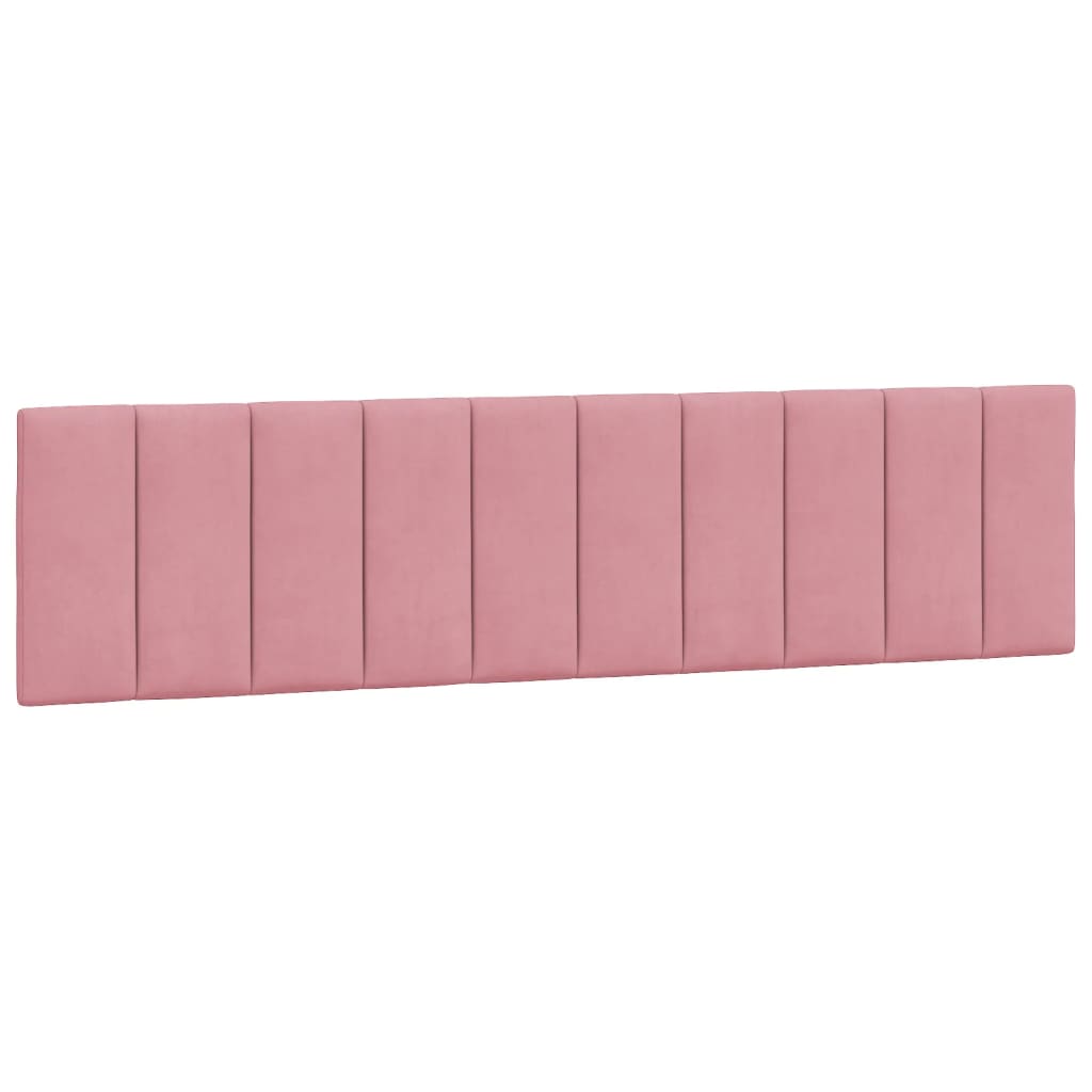 sengeramme med LED uden madras Hanko 200x200 cm velour lyserød