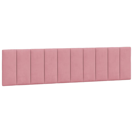 sengeramme med LED uden madras Hanko 200x200 cm velour lyserød