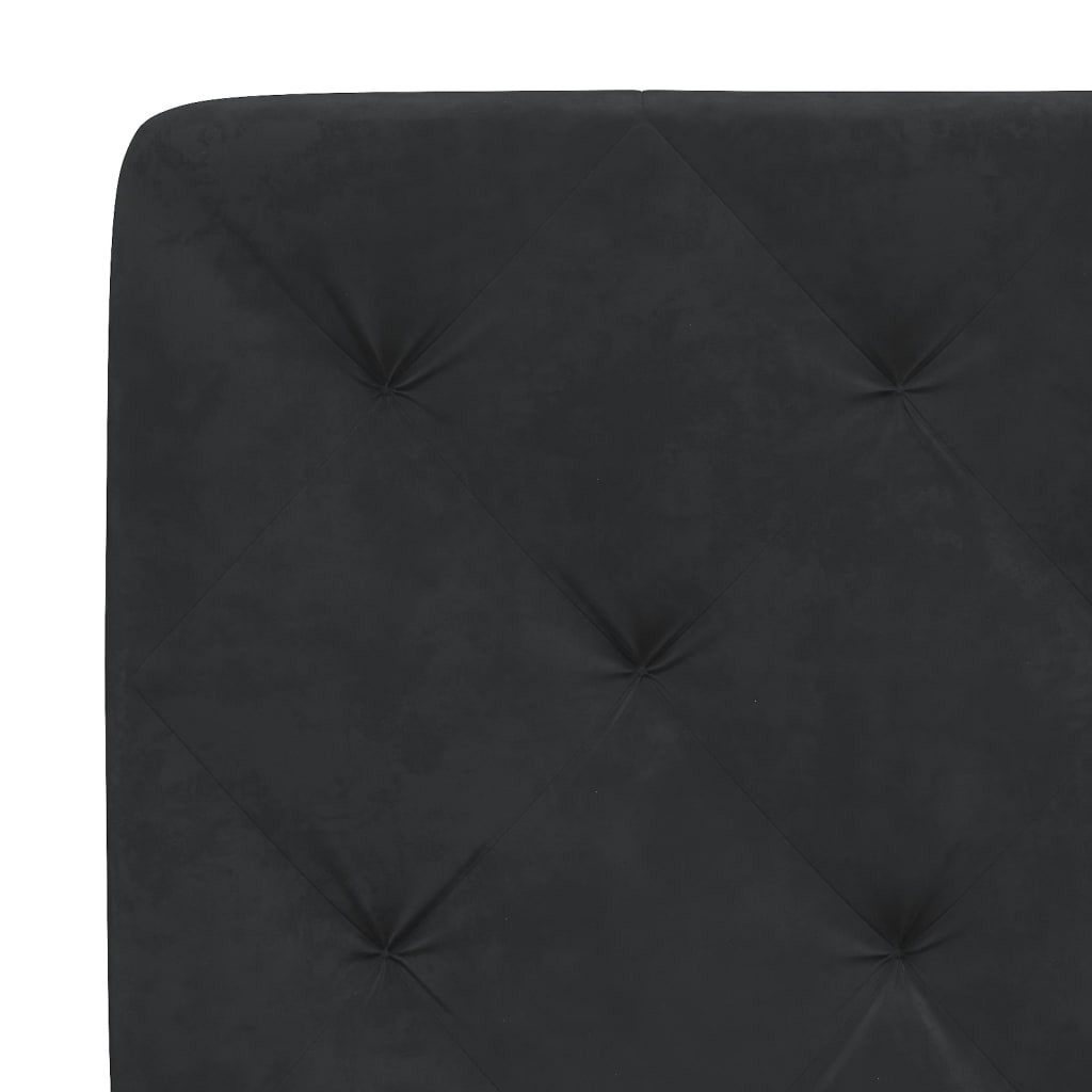 sengeramme med LED uden madras 80x200 cm velour sort